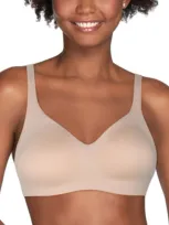 Vanity Fair Women's Beyond Comfort Simple Sizing Wirefree Bra 72204 In Damask Neutral