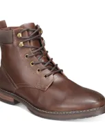 Club Room Men's Clifton Lace-up Moc-toe Boots, Created For Macy's In Tan