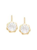 Jamie Wolf Petite Scallop Drop Earrings In White Topaz