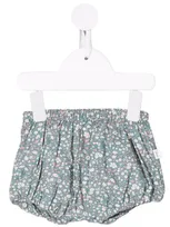 Teddy & Minou Babies' Floral Bloomer Shorts In Blue