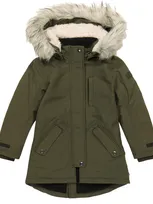 Molo Kids' Peace Nylon Parka In Forest