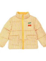 Jellymallow Kids' Wave Puffer Jacket In Yellow