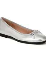 Naturalizer Essential Ballet Flats In Silver Leather