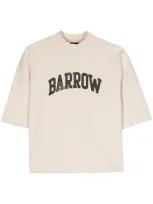 Barrow Logo-print Cotton T-shirt In Neutrals