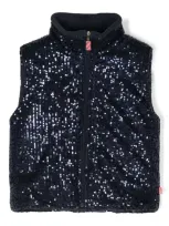 Billieblush Kids' Sequinned Gilet In Blue