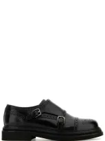 Dolce & Gabbana Black Leather Monk Strap Shoes