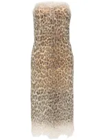 Ermanno Scervino Crystal-embellished Midi Dress In Gold