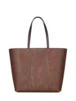 Etro Essential Medium Tote Bag In Brown