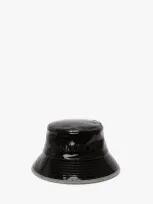 Jw Anderson Coated-finish Denim Bucket Hat In Black