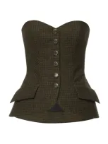 Lena Hoschek Queen Mary Wool Bustier In Grey