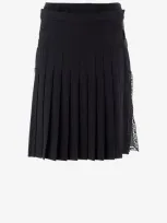 N°21 Silk Midi Skirt In Black