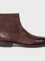 Ps By Paul Smith Chocolate Brown Leather 'falk' Boots