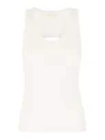 Remain Birger Christensen White Stretch Cotton Top In 110601