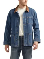 Silver Jeans Co. Button-up Denim Chore Coat In Indigo