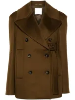 Sport Max Wool Short Coat In Green