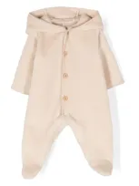 Teddy & Minou Babies' Animal-ears Pajamas In Brown