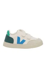 Veja Kids' Small V-12 Chromefree Leather Extra-white_multico-brittany Sneakers