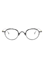 Yohji Yamamoto Brille Mit Ovalem Gestell In Schwarz