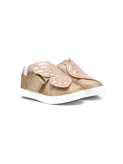 Sophia Webster Mini Kids' Bibi Sneakers In Gold