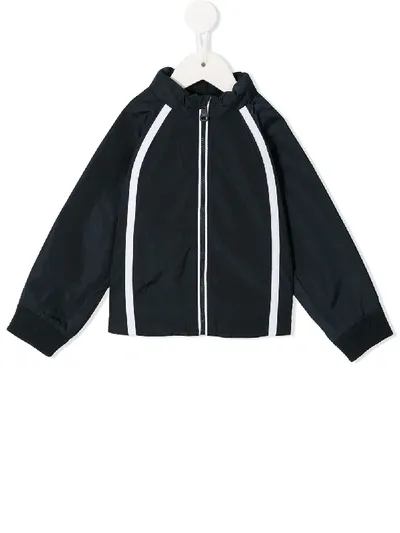 Emporio Armani Babies' Hooded Rain Jacket In Blue