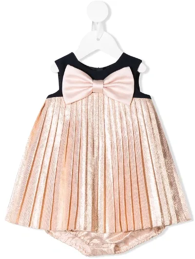 Hucklebones London Babies' Pleated Trapeze Dress In Pink