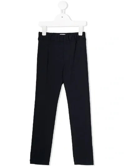 Il Gufo Kids' Elasticated Waist Trousers In Blue