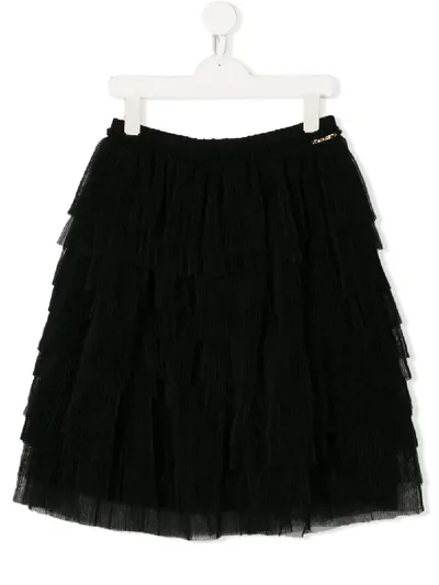 Twinset Kids' Tiered Tutu Skirt In Black