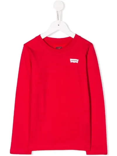 Levi's Kids' Logo Printed Top In Red