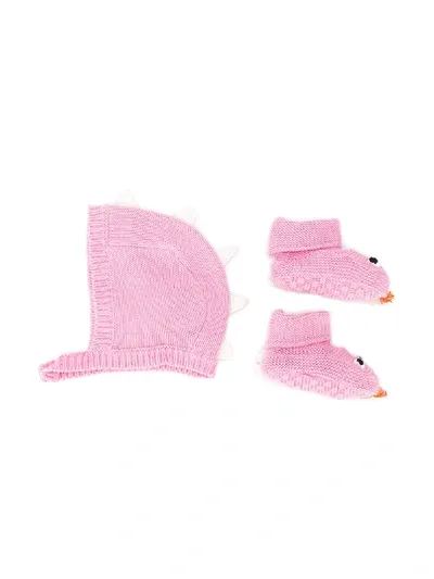 Stella Mccartney Babies' Spikes Knitted Set In Pink