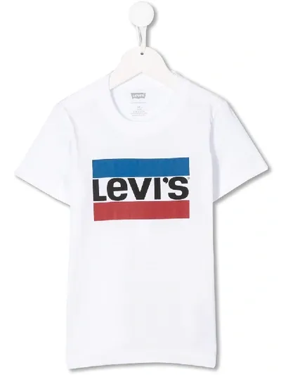 Levi's Kids' Logo Stamp Short Sleeve T-shirt In White