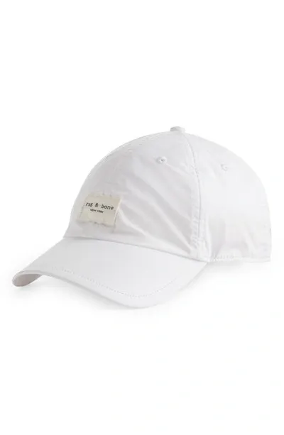 Rag & Bone Addison Graphic Print Baseball Cap In White