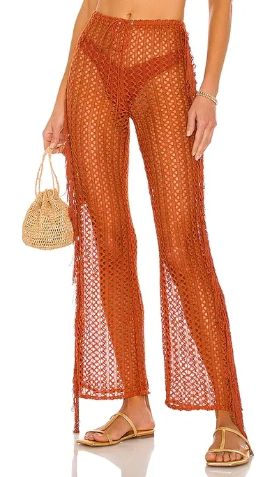 Camila Coelho Kira Pants In Rust