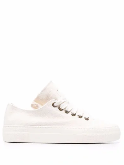 Uma Wang Sneakers With Frayed Edges In Off-white