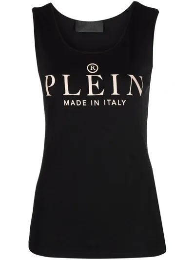 Philipp Plein Logo-print Tank Top In 黑色