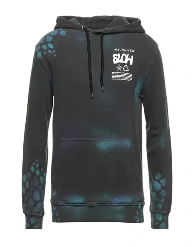 Mauna Kea Spray Turtle Print Hoodie In Lead