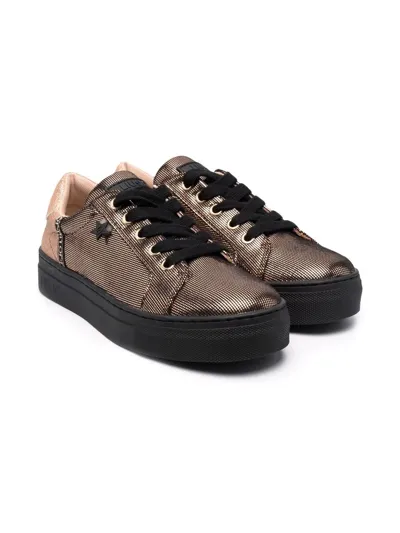 Liu •jo Alicia Metallic Low-top Sneakers In 金色