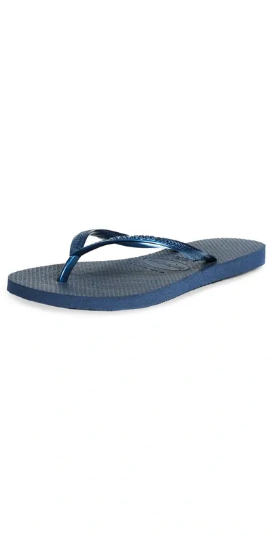 Havaianas Slim Flip Flops Navy