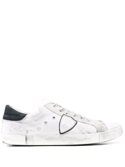 Philippe Model Paris Prsx Canvas Vintage Sneakers In White