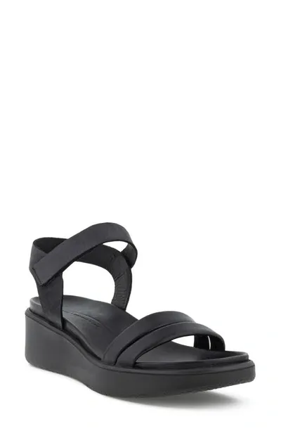 Ecco Flowt Lx Wedge Sandal In Black