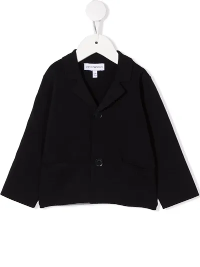 Emporio Armani Babies' Single-breasted Blazer In Blue