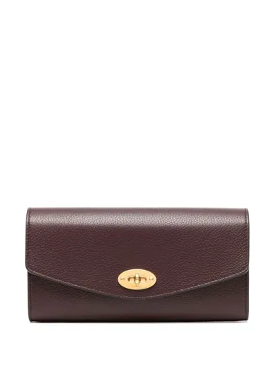 Mulberry Darley Leather Wallet In Plum