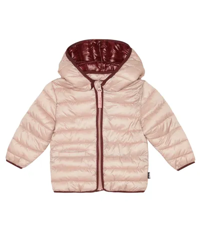 Molo Baby Harmony Hooded Puffer Jacket In Pink