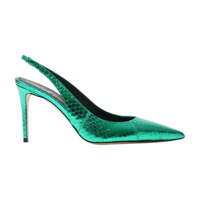 Scarosso Sutton 90mm Pumps In Green - Elaphe