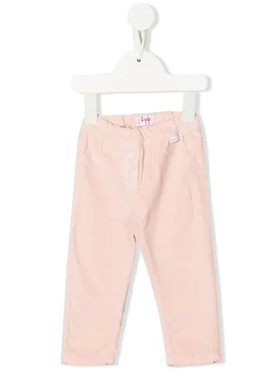 Il Gufo Babies' Elasticated-waist Cotton Trousers In Pink