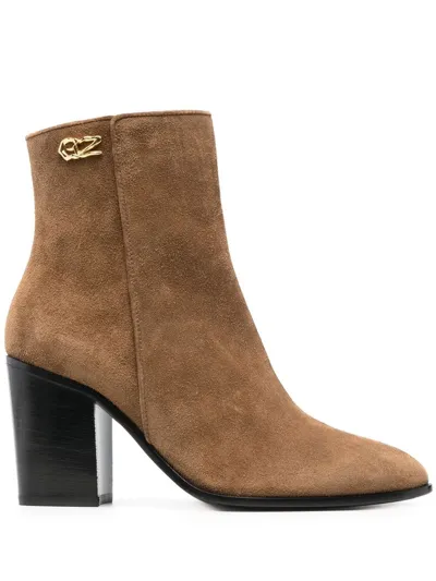 Giuseppe Zanotti Genesis 90mm Ankle Boots In Braun