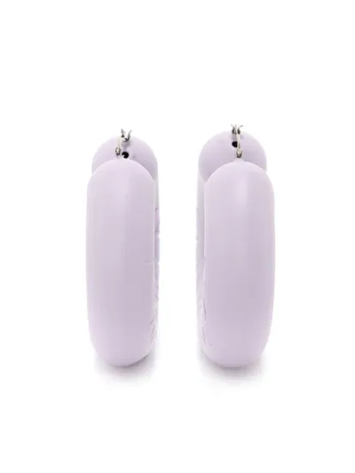 Jw Anderson Bumper-tube Hoop Earrings In Purple