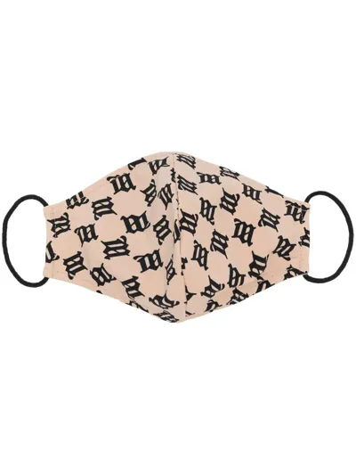 Misbhv Monogram-print Face Mask In Neutrals