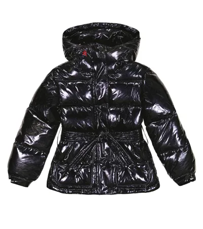 Perfect Moment Kids' Down Parka Coat In Black Hp Foil