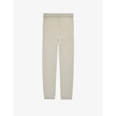 Rick Owens Kids' Wool-blend Sweatpants In Pearl