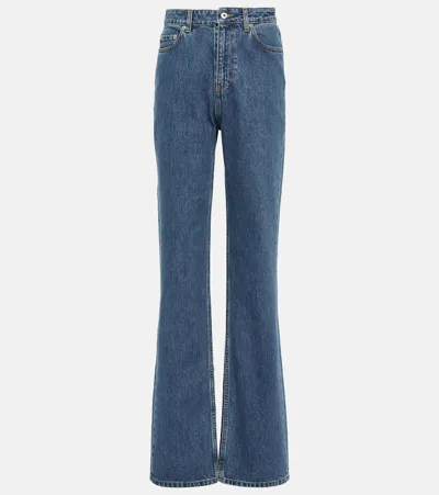 Burberry High-rise Straight Jeans In Blue